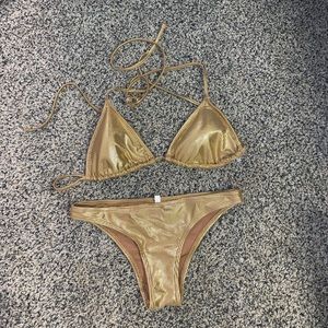 AERIE Gold Bikini $15